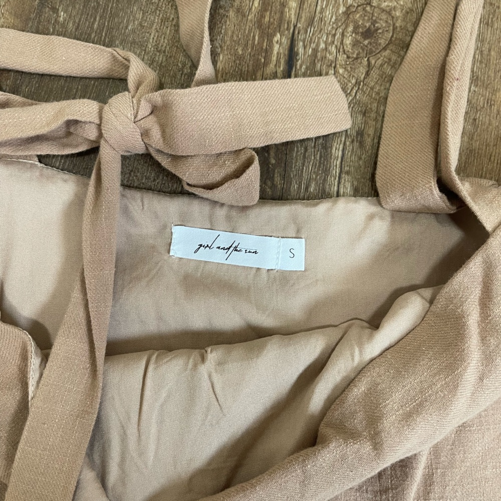Petal & Pup brown tie mini dress. NEW!